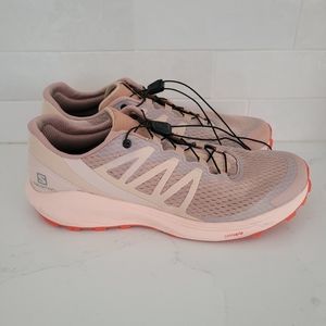 Salomon Sense Ride 4 Trail Running Outdoor Hiking Athletic Shoes Size 9 Peach
